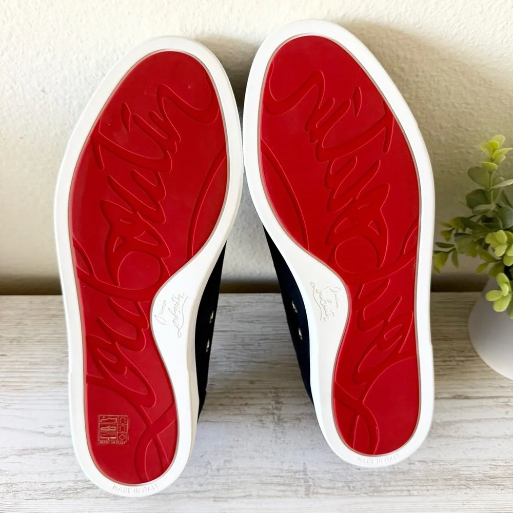 New Christian Louboutin FAV Fique Flat slip-on Sneakers men size 42, US 9 - Picture 8 of 8